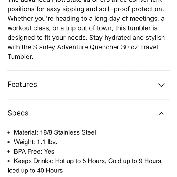 Stanley 30 oz Tropical Teal Quencher Tumbler - Picture 8 of 12